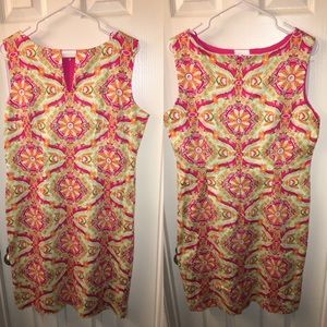 Chetta B Print Sleeveless Dress Sz 12